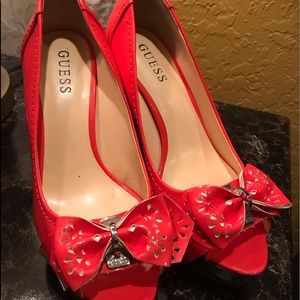 Guess Coral Peep-toe Heels